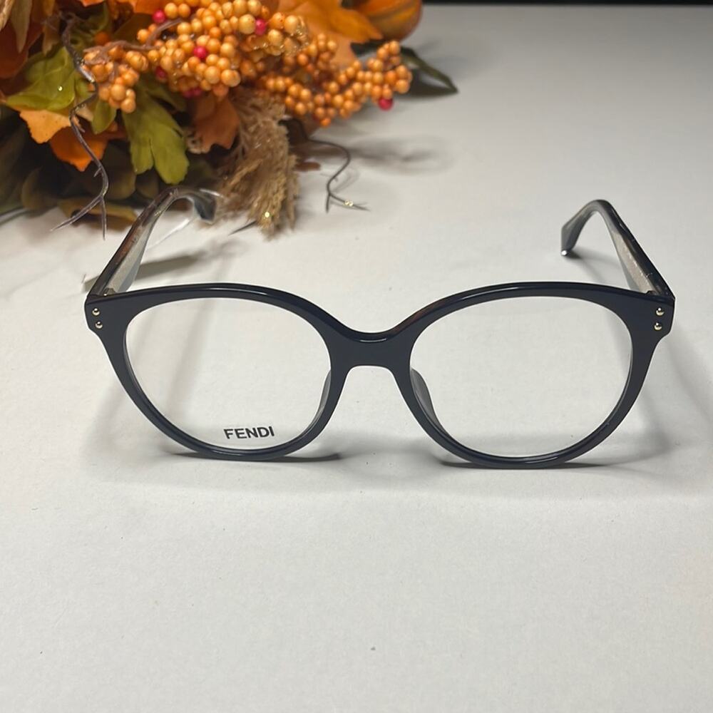 Fendi‎ Eyeglasses Black Frame Square Oval Eyeglasses